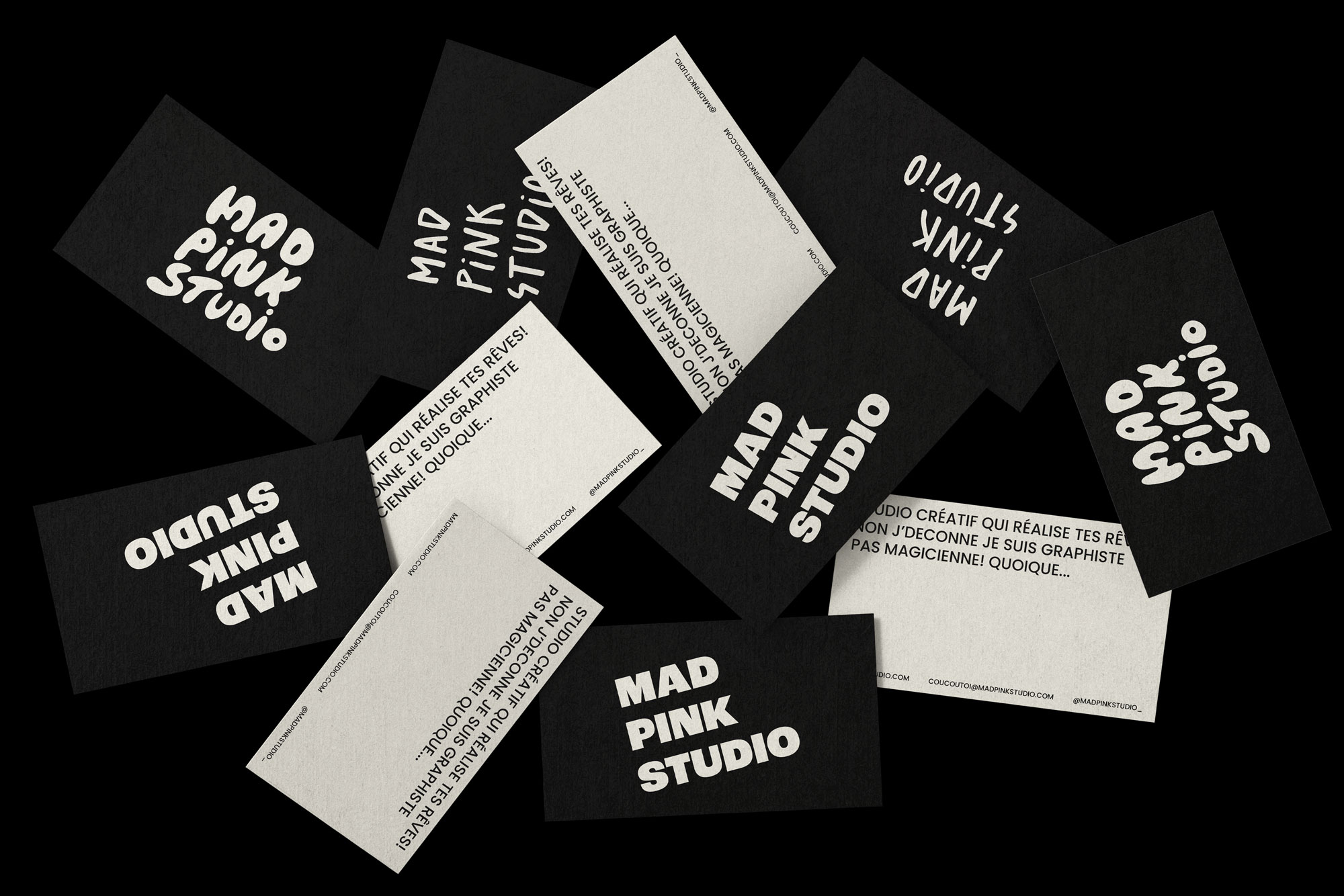 carte de visite mad pink studio - graphiste