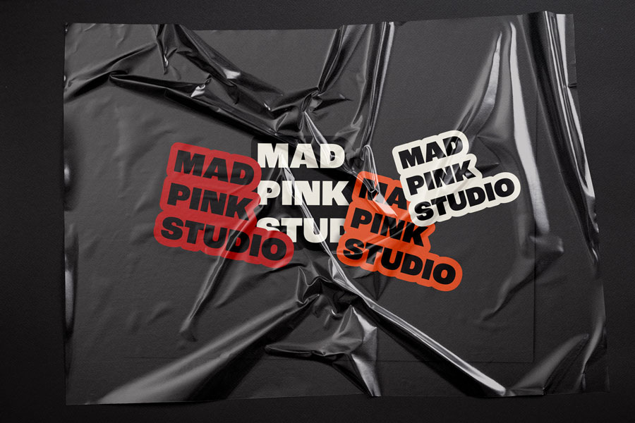 mockup logo mad pink studio - graphiste